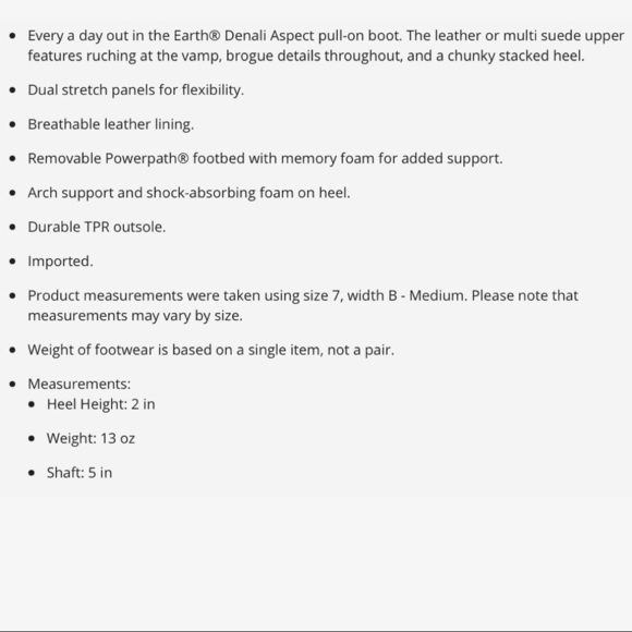 NIB Earth Denali Aspect Black Leather Pull On Ankle Bootie Boots 8M 39 - Picture 10 of 12